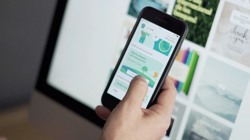User hand interacting with the Tribaldata app